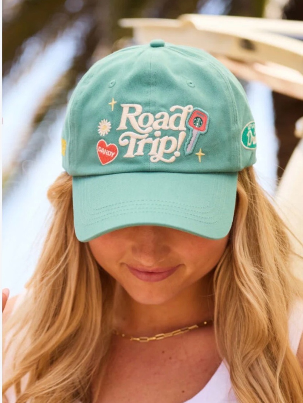 Starbucks Dandy collab limited edition Teal 'Road Trip' Embroidered Cap